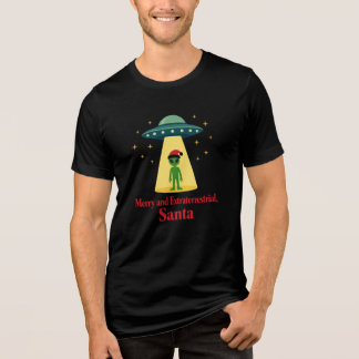 Camiseta Natais de ficção científica vintage alienígena OVN