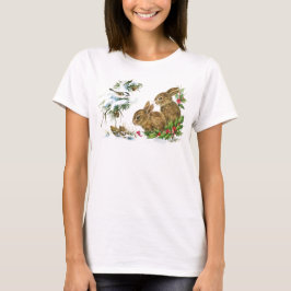Camiseta Natais vintages Bunnies