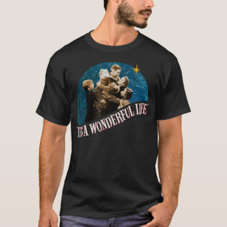 Camiseta Natais vintages Clássicos É Uma Vida Maravilhosa