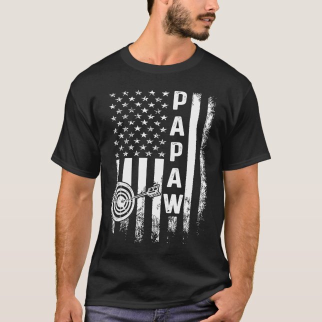 Camiseta Natais vintages de Bandeiras Americanas da Archery (Frente)