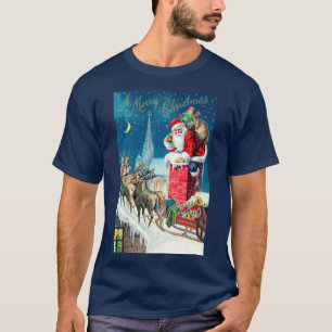 Camiseta natais vintages do Papai Noel Vitoriano na Chamin
