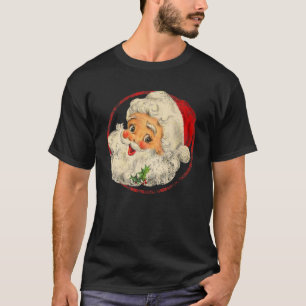 Camiseta natais vintages Papai Noel Enfrentam O Velho Mosto