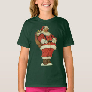 Camiseta Natais vintages, Papai Noel Vitoriano com Brinqued