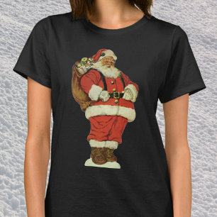 Camiseta Natais vintages, Papai Noel Vitoriano com Brinqued