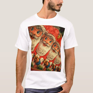 Camiseta Natais vintages Papais noeis Papel Mache