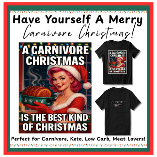 Camiseta Natais vintages Retro Carnivore Ketovore Keto