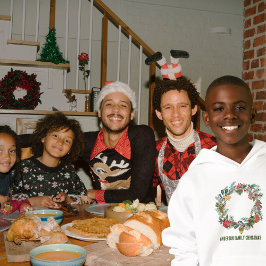 Camiseta Natais vintages Retroativos Nome da Família Wreath