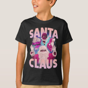 Camiseta Natais vintages Santa Claus Bootleg 90s Hip Hop