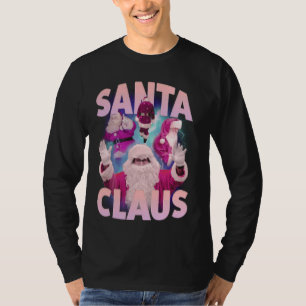 Camiseta Natais vintages Santa Claus Bootleg 90s Hip Hop
