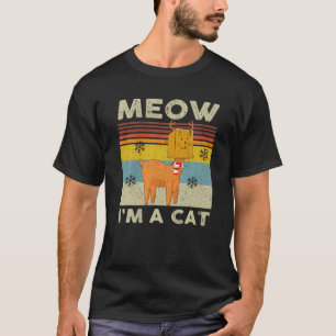 Camiseta Natal 2021 Renas Divertido Falso Gato Veado Simula