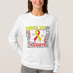 Camiseta Natal 4 flocos de neve da hepatite C