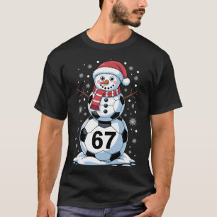 Camiseta Natal 67 Meme Futebol Boneco de Neve Árvore Divert