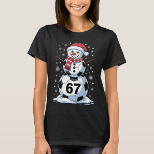 Camiseta Natal 67 Meme Futebol Boneco de Neve Árvore Divert