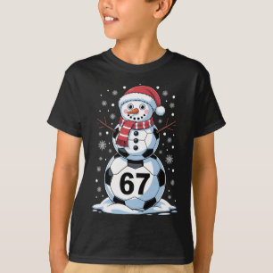 Camiseta Natal 67 Meme Futebol Boneco de Neve Árvore Divert