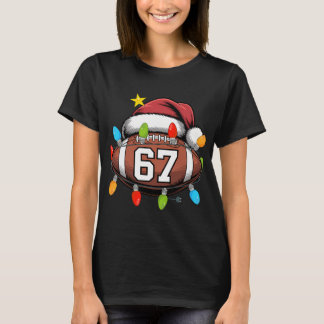 Camiseta Natal 67 Meme Futebol Chapéu de Papai Noel Engraça