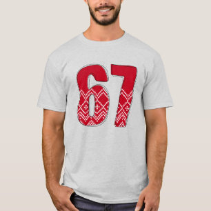 Camiseta Natal 67 Tee Six Seven Meme Números de Fe