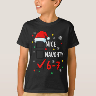 Camiseta Natal 6-7 Meme Legal Travesso Lista Chapéu do Papa