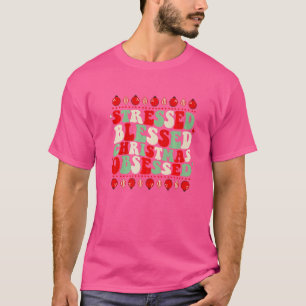 Camiseta Natal Abençoado e Vestido Obcecado Pajama Xmas