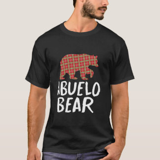 Camiseta Natal Abuelo Urso Vermelho Buffalo Xadrez Xmas Fal