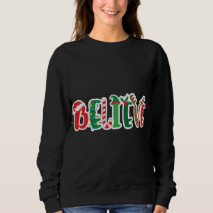 Camiseta Natal Acredita Luzes Santa Hat Candy Candy Elf