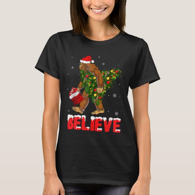 Camiseta Natal Acredita Que Árvore De Xmas Engraçado Para H (Frente)