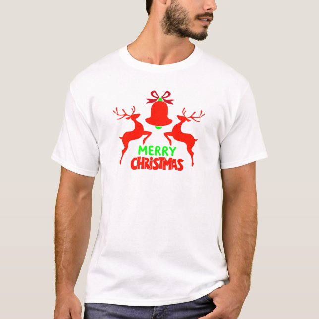 Camiseta Natal Alegre Caprichoso Moderno (Frente)