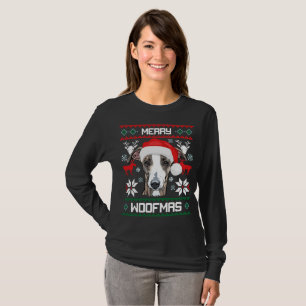 Camiseta Natal alegre de Woofmas do galgo italiano