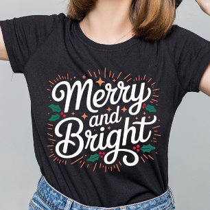 Camiseta Natal Alegre e Brilhante
