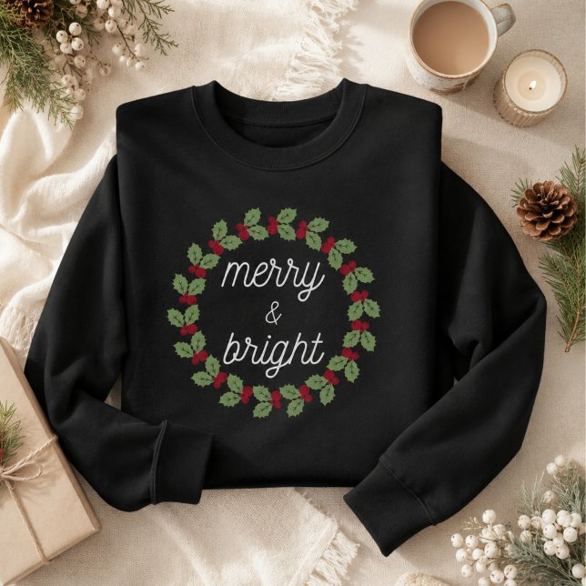 Camiseta Natal Alegre e Brilhante (Criador carregado)