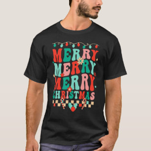 Camiseta Natal Alegre Retrô 2022, Família Combinada Diverti