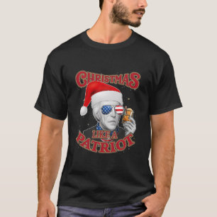 Camiseta Natal Andrew Jackson Santa Hat Bandeira Americana