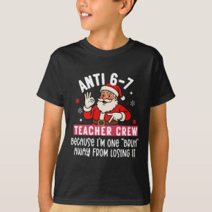 Camiseta Natal Anti 6 7 Equipe de Professor Nº 67 Meme Nata