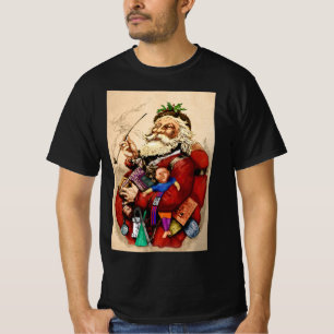 Camiseta Natal Antigo, Brinquedos de Cachimbo do Papai Noel