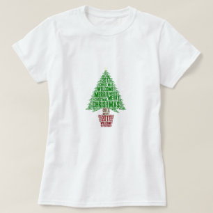 Camiseta Natal Árvore de Natal Verde Vermelha 2017