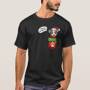 Camiseta Natal Australiano de Gado Alegre Woofmas No Bolso