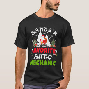 Camiseta Natal Auto Mecânico Favorito do Santas