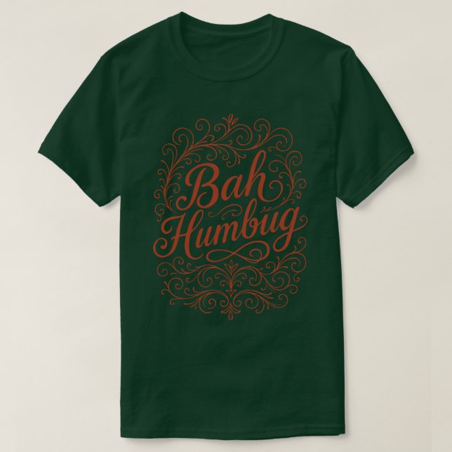 Camiseta Natal Bah Humbug (Frente do Design)
