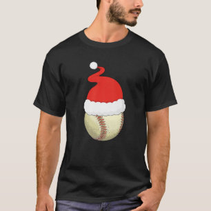 Camiseta Natal Baseball Ball Santa Hat Xmas Boys Catche