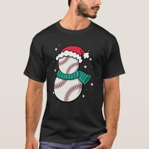 Camiseta Natal Baseball Santa Hat