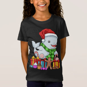 Camiseta Natal Beluga Baleia Presente Crianças Natal Beluga