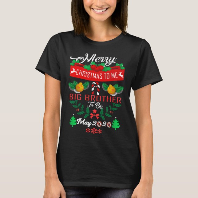 Camiseta Natal Big Brother Anúncio de Gravidez (Frente)