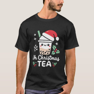 Camiseta Natal Boba Tea - Oh Chá de Natal - Chá Engraçado