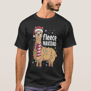 Camiseta Natal bonito engraçado do lama de Feliz Navidad d