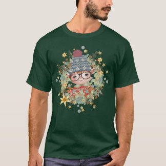 Camiseta Natal bonito no quadro para o menino de Natal
