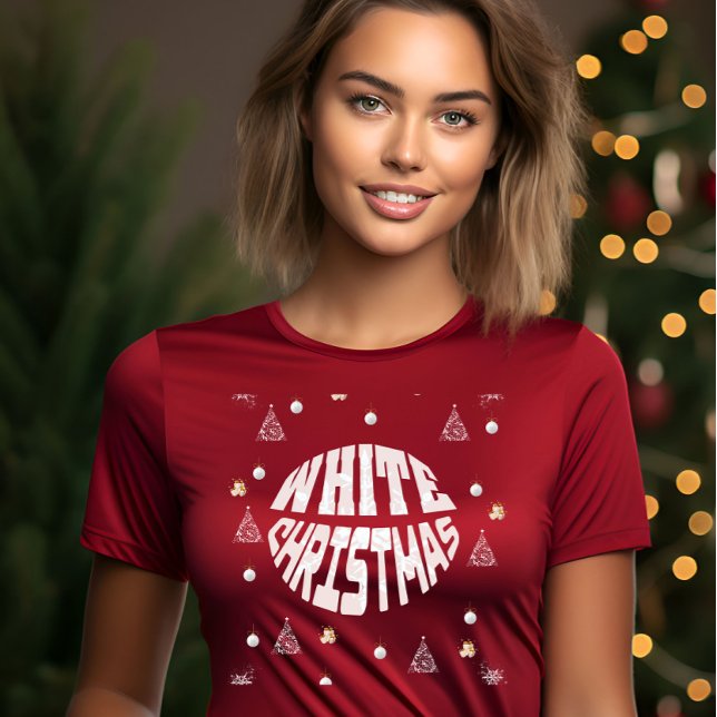 Camiseta Natal branco (Criador carregado)