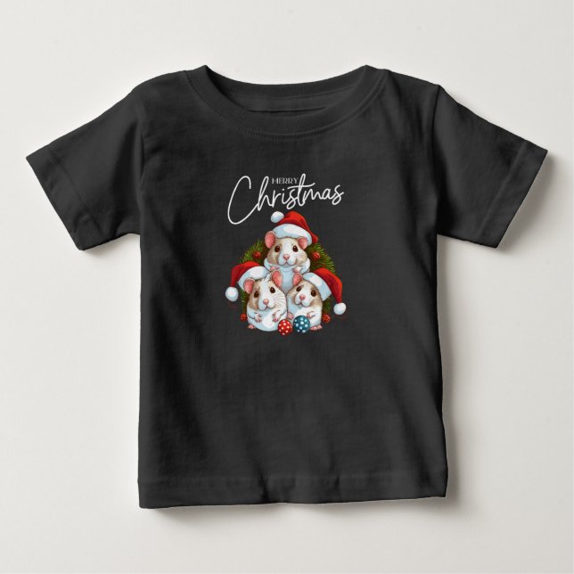 Camiseta Natal branco vermelho (Frente)