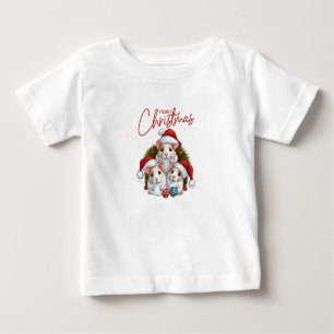 Camiseta Natal branco vermelho