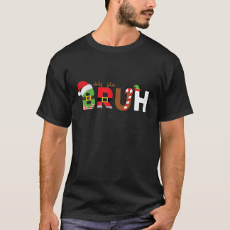 Camiseta Natal Bruh Xmas Papai Noel Rena Elfo Boneco de Nev