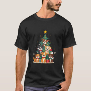 Camiseta Natal Cachorro Árvore Natal Cute Cachorri