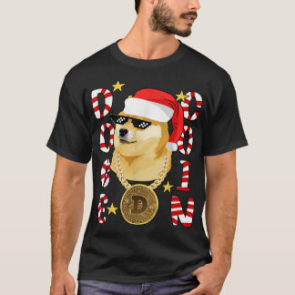 Camiseta Natal Cachorro Durão Gângster Criptomoeda Natal Ch